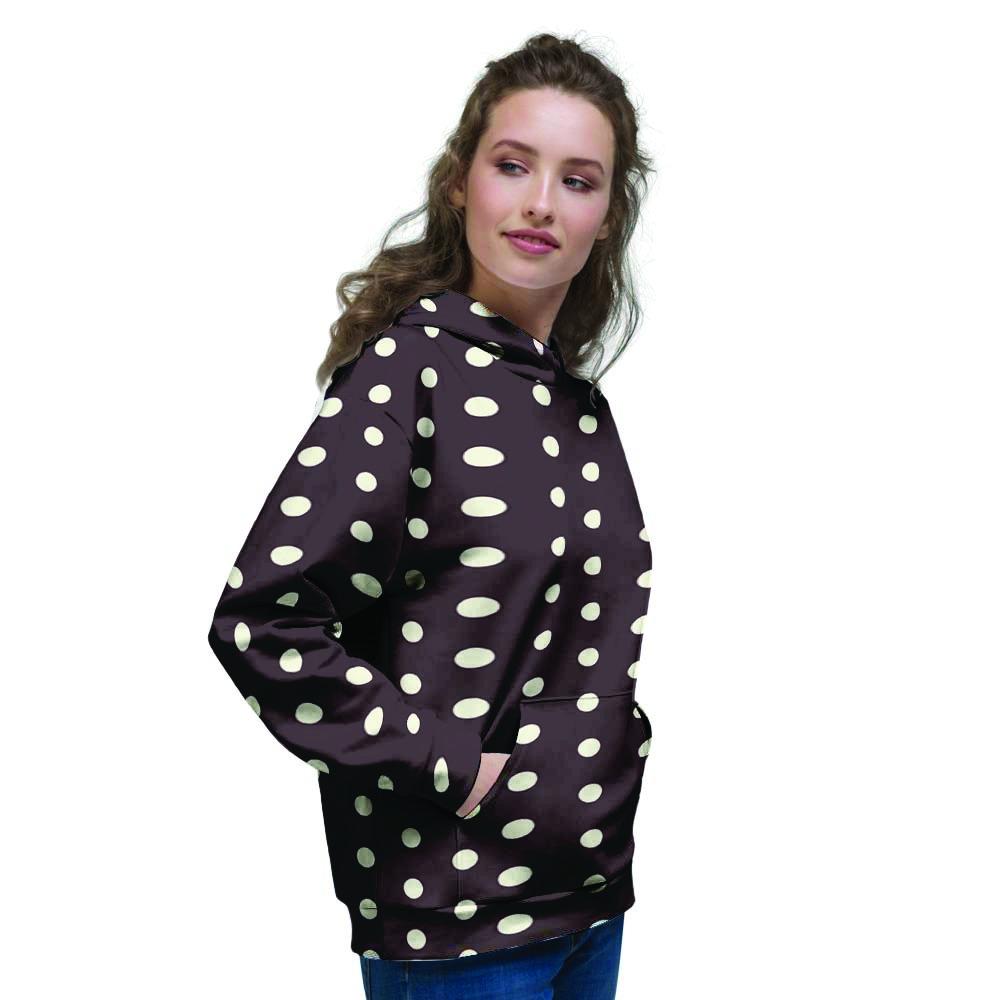 Black And White Tiniy Polka Dot Women's Hoodie-grizzshop