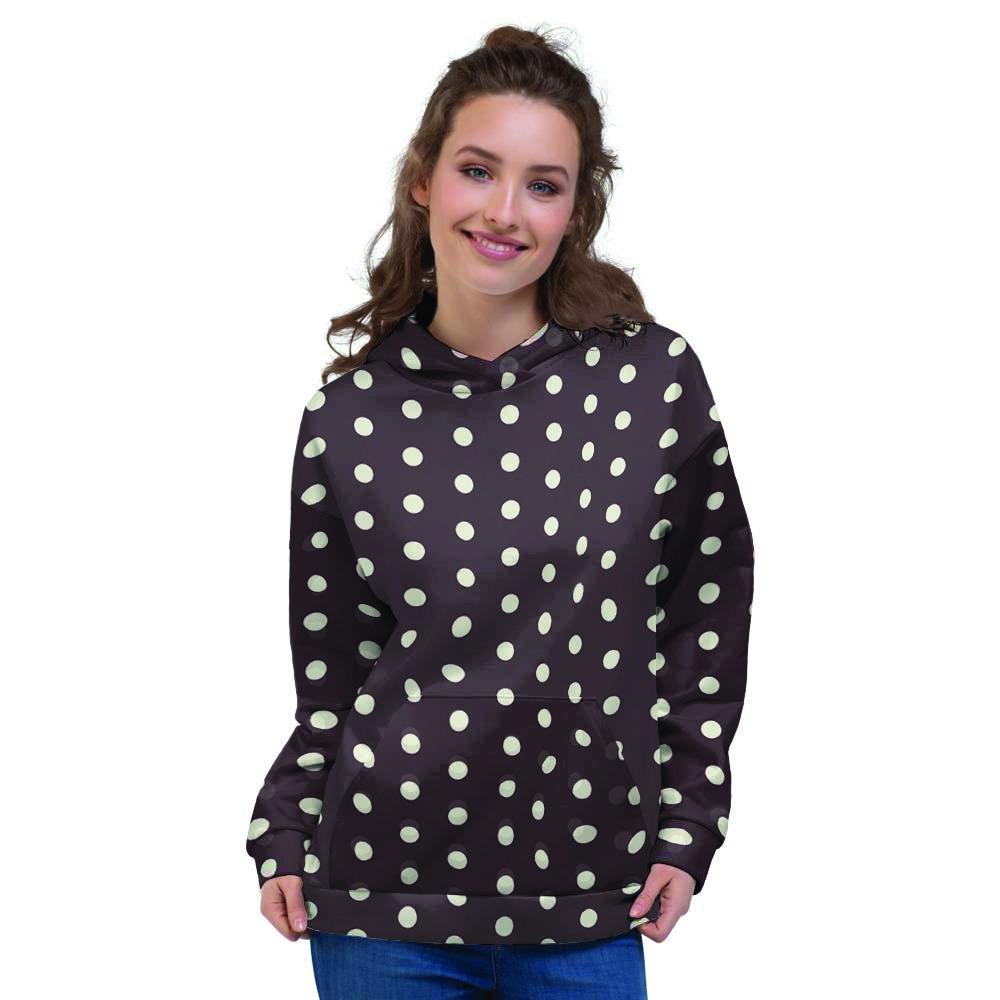 Black And White Tiniy Polka Dot Women's Hoodie-grizzshop