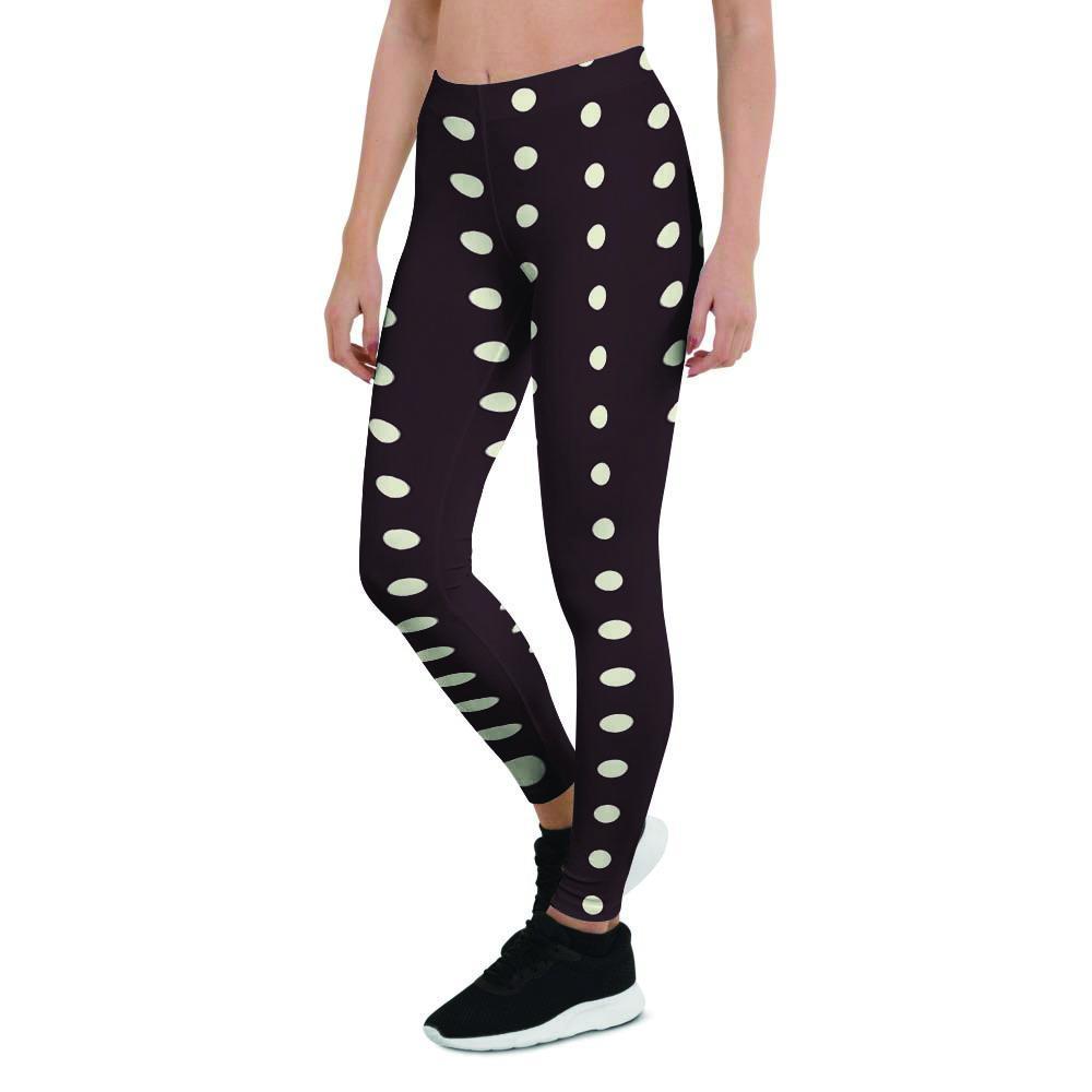 Black And White Tiniy Polka Dot Women's Leggings-grizzshop