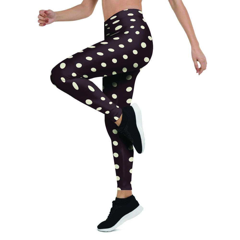 Black And White Tiniy Polka Dot Women's Leggings-grizzshop