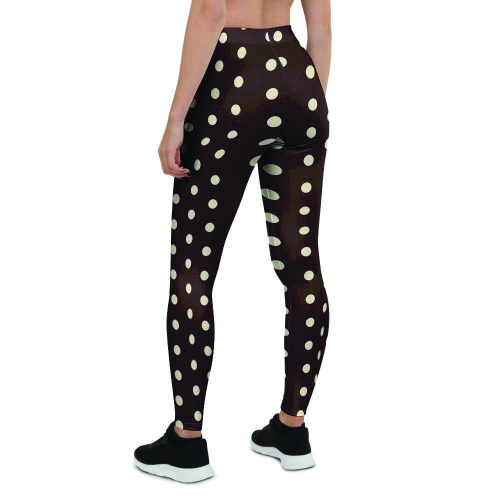 Black And White Tiniy Polka Dot Women's Leggings-grizzshop