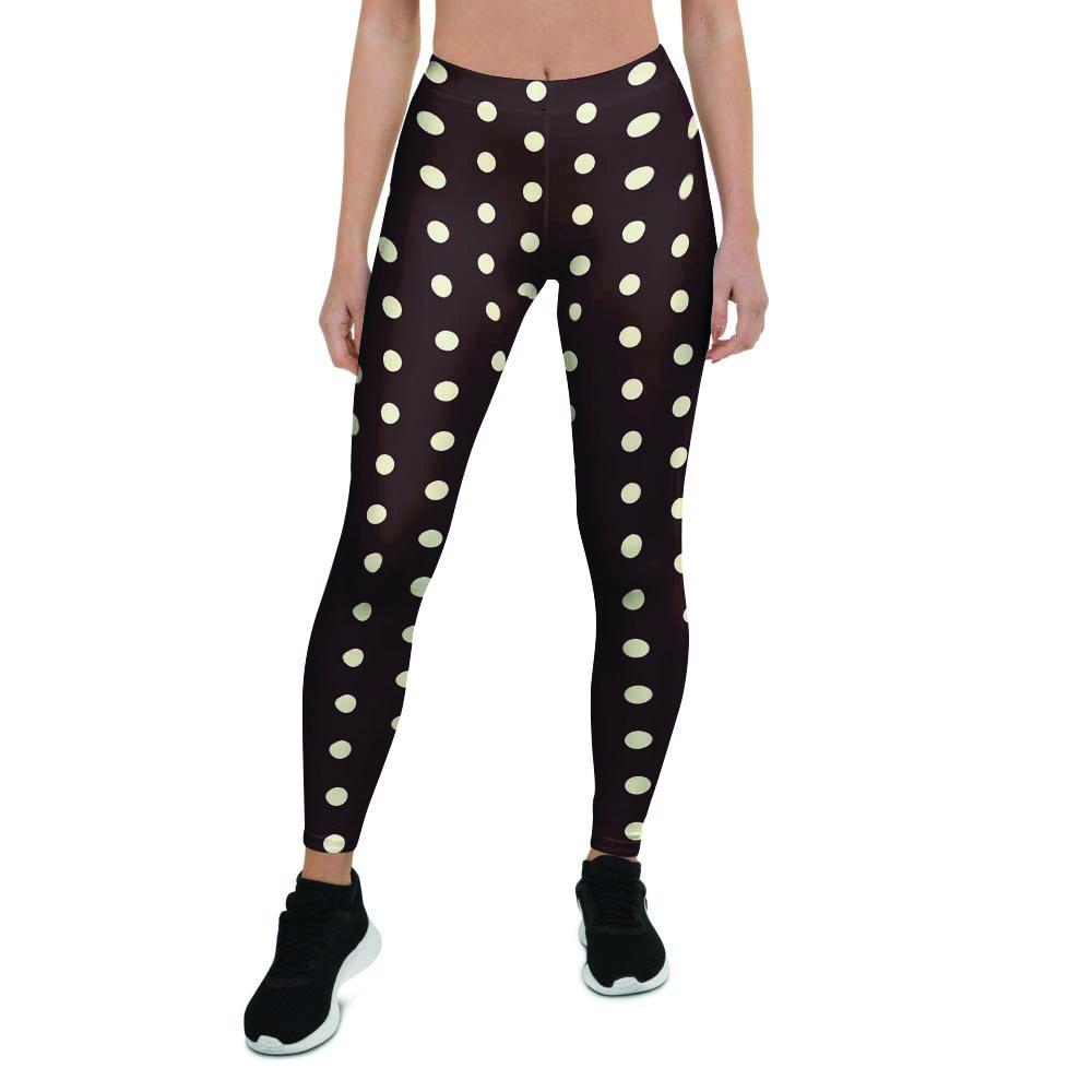 Black And White Tiniy Polka Dot Women's Leggings-grizzshop