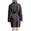 Black And White Tiniy Polka Dot Women's Robe-grizzshop