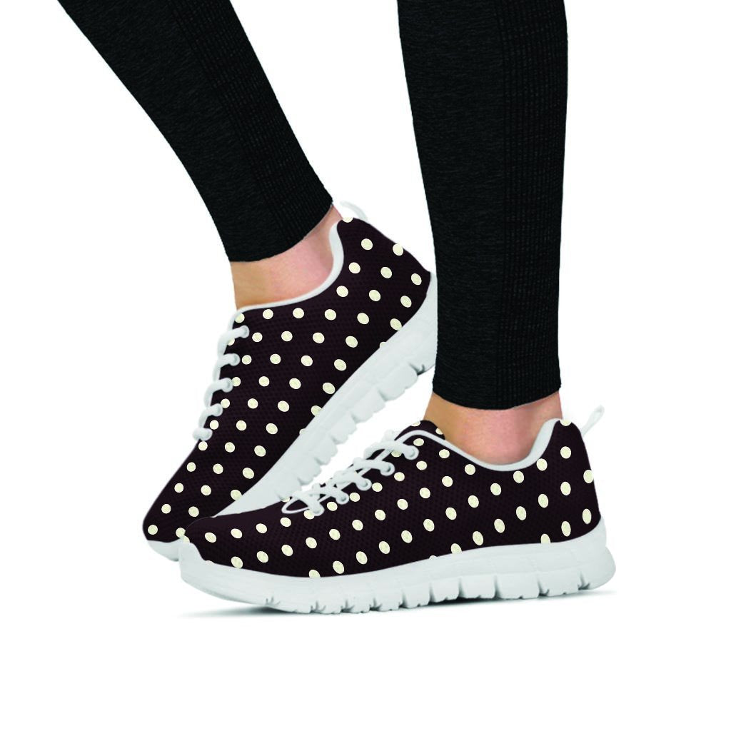 Black And White Tiniy Polka Dot Women's Sneakers-grizzshop