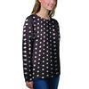 Black And White Tiniy Polka Dot Women's Sweatshirt-grizzshop