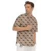 Black Ant Print Pattern Men's Short Sleeve Shirts-grizzshop