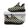 Black Argyle And Blue Yellow Print Pattern Black Athletic Shoes-grizzshop