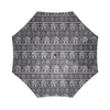 Black Aztec Elephant Pattern Print Foldable Umbrella-grizzshop