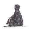 Black Aztec Elephant Pattern Print Hooded Blanket-grizzshop