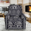 Black Aztec Elephant Pattern Print Recliner Cover-grizzshop