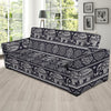 Black Aztec Elephant Pattern Print Sofa Covers-grizzshop