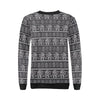 Black Aztec Elephant Pattern Print Women Crewneck Sweatshirt-grizzshop