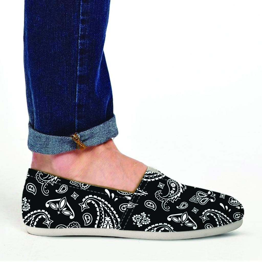 Black Bandana Canvas Shoes-grizzshop