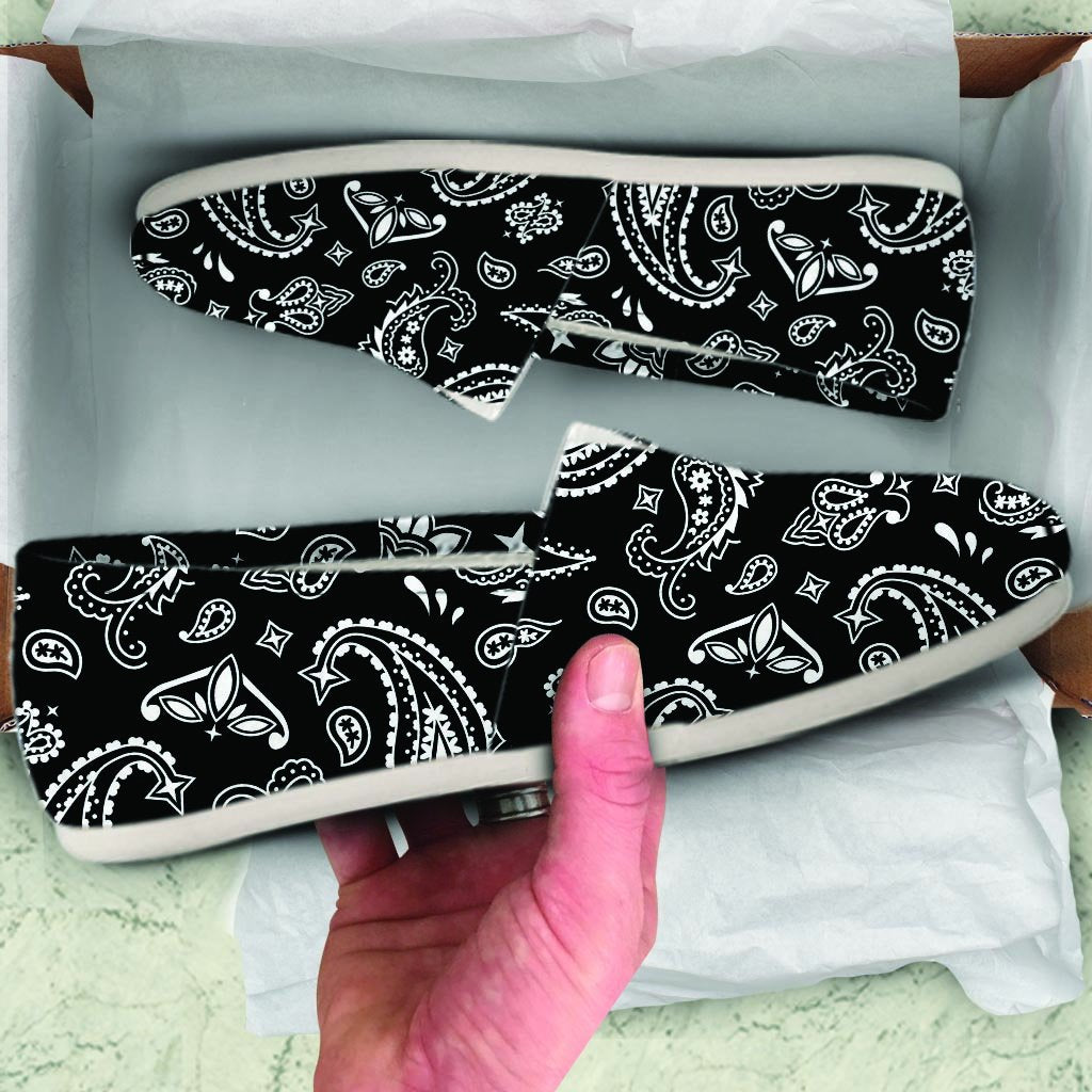 Black Bandana Canvas Shoes-grizzshop