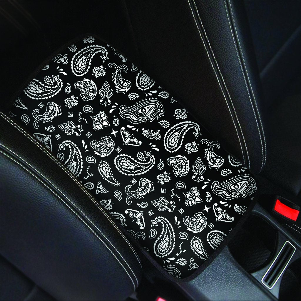 Black Bandana Car Console Cover-grizzshop