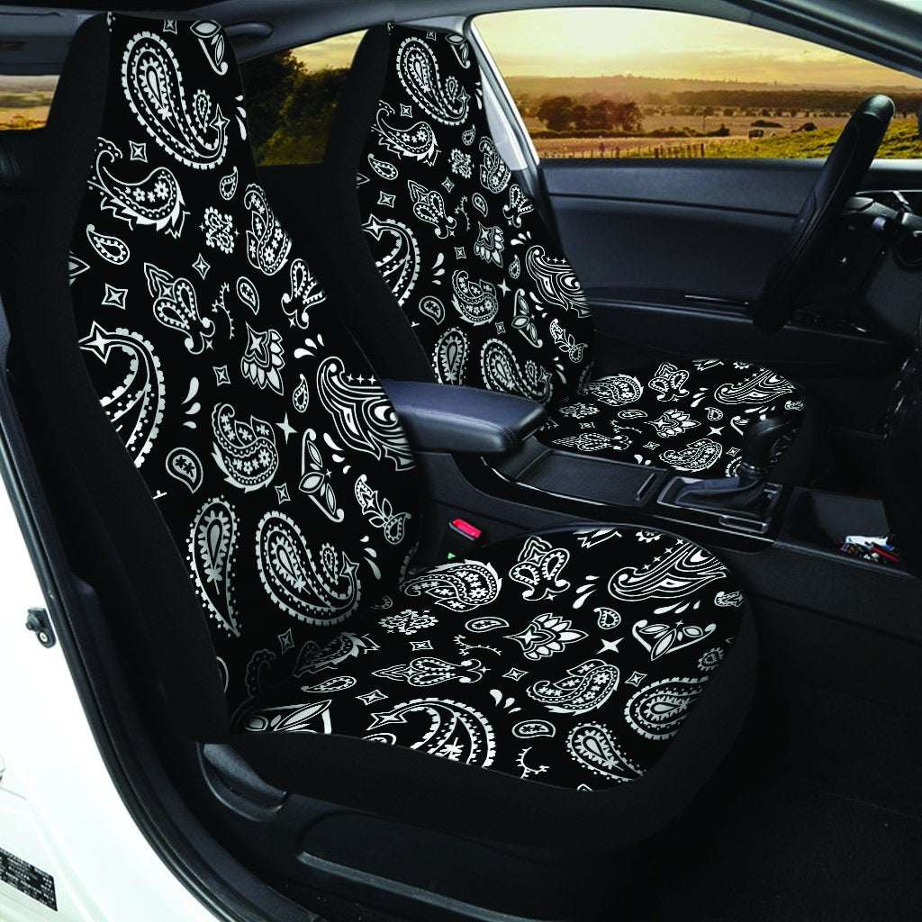 Black Bandana Car Seat Covers-grizzshop