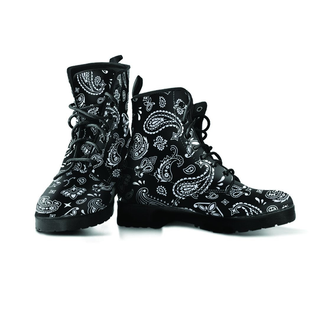 Black Bandana Men's Boots-grizzshop