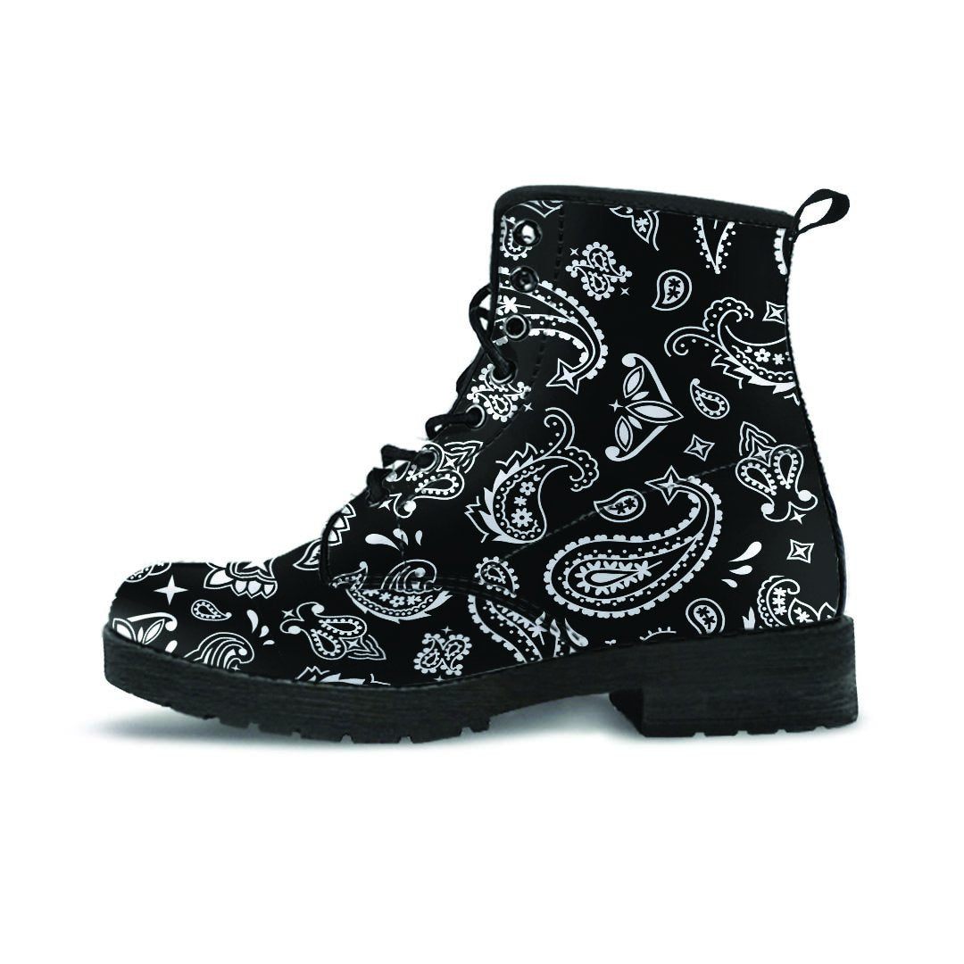 Black Bandana Men's Boots-grizzshop