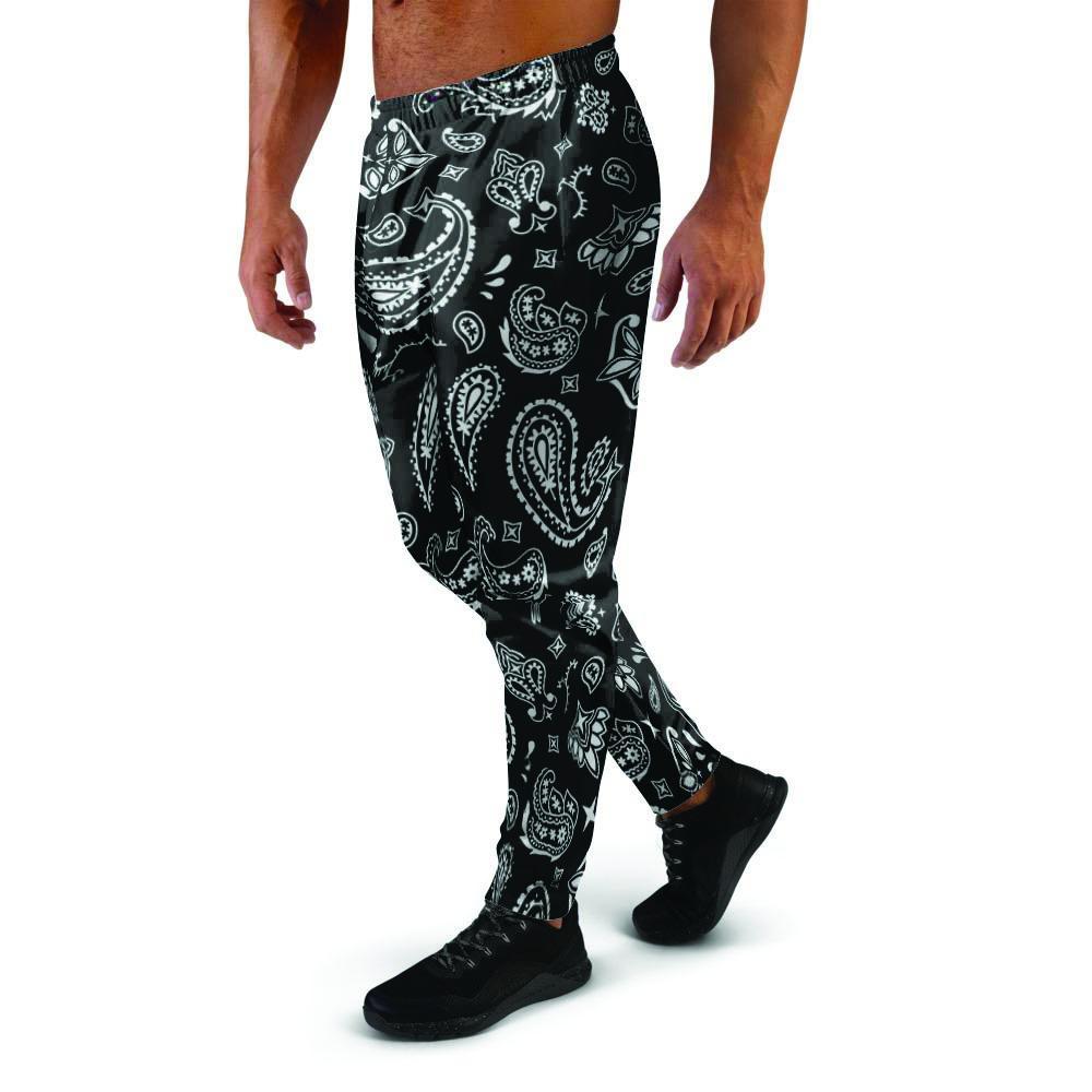 Black Bandana Men's Joggers-grizzshop