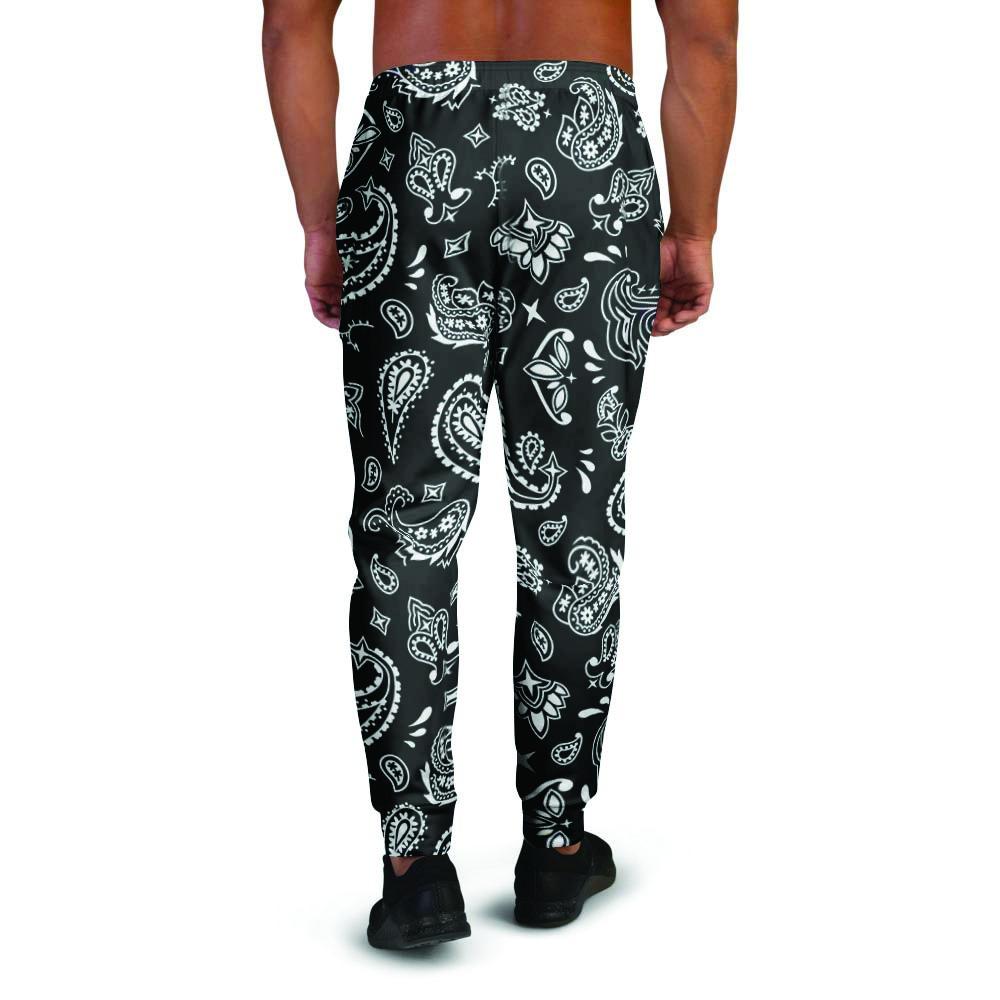 Black Bandana Men's Joggers-grizzshop