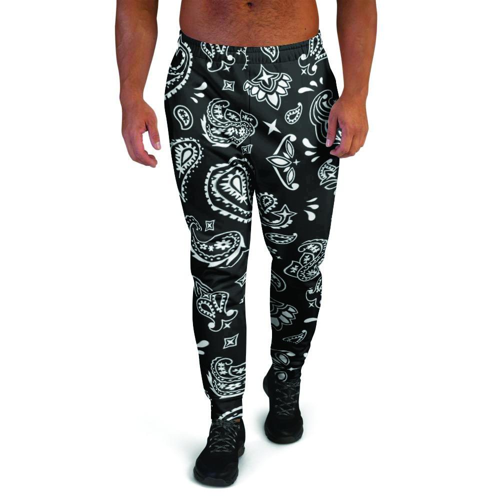 Black Bandana Men's Joggers-grizzshop