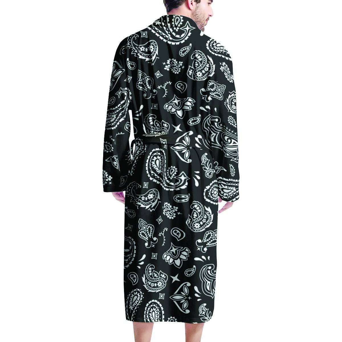 Black Bandana Men's Robe-grizzshop