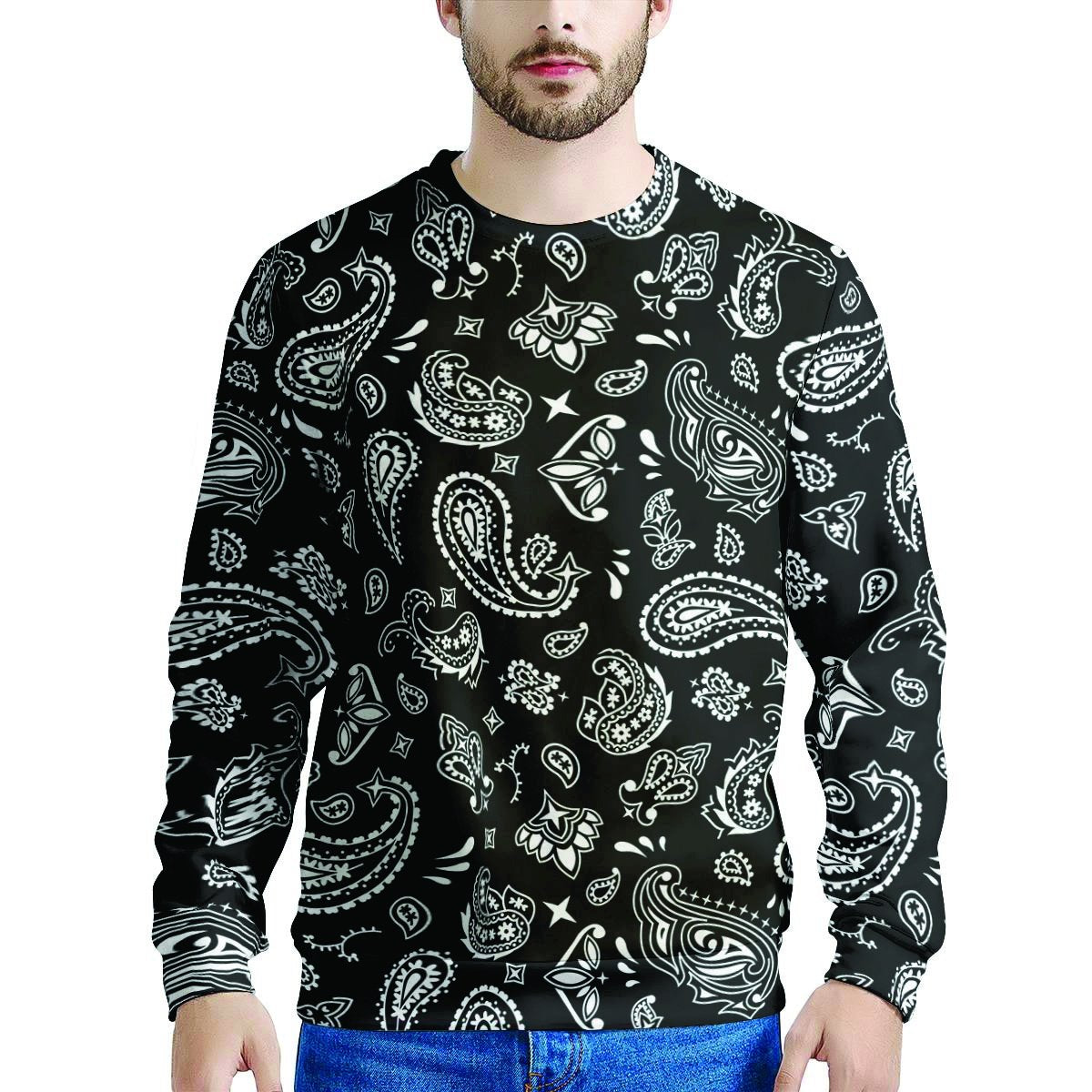 Black Bandana Men's Sweatshirt-grizzshop