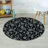 Black Bandana Round Rug-grizzshop