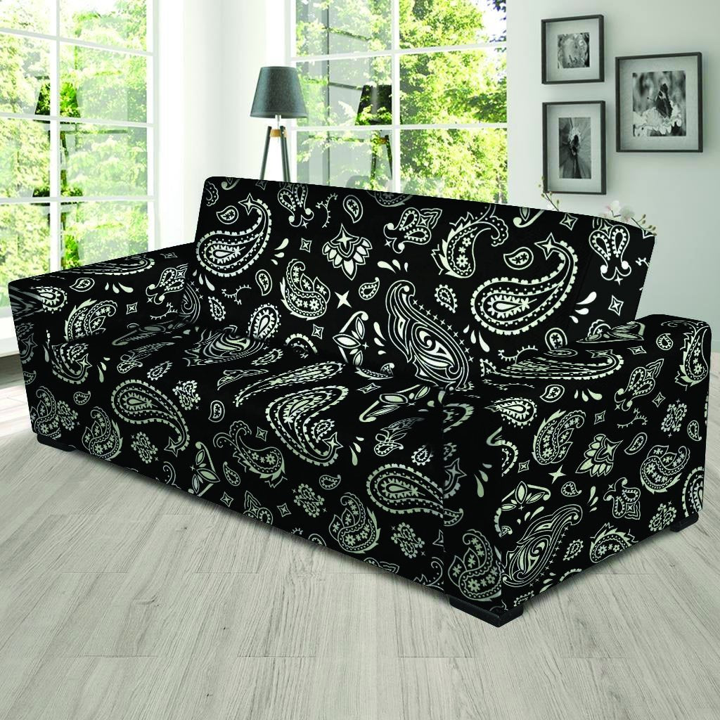 Black Bandana Sofa Cover-grizzshop