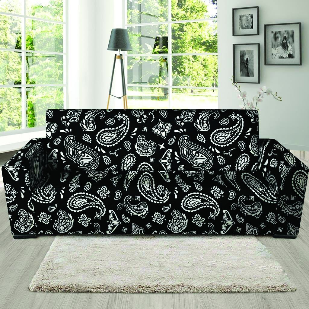 Black Bandana Sofa Cover-grizzshop