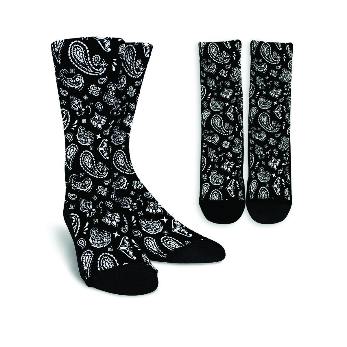 Black Bandana Unisex Socks-grizzshop