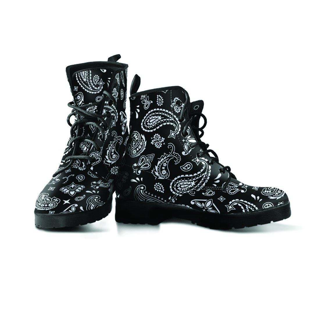 Black Bandana Women's Boots-grizzshop