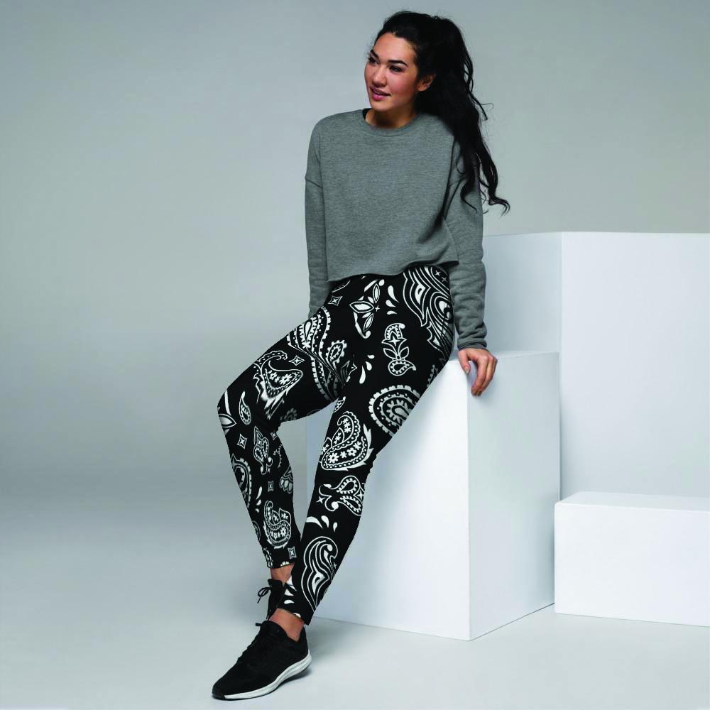 Black Bandana Women's Joggers-grizzshop