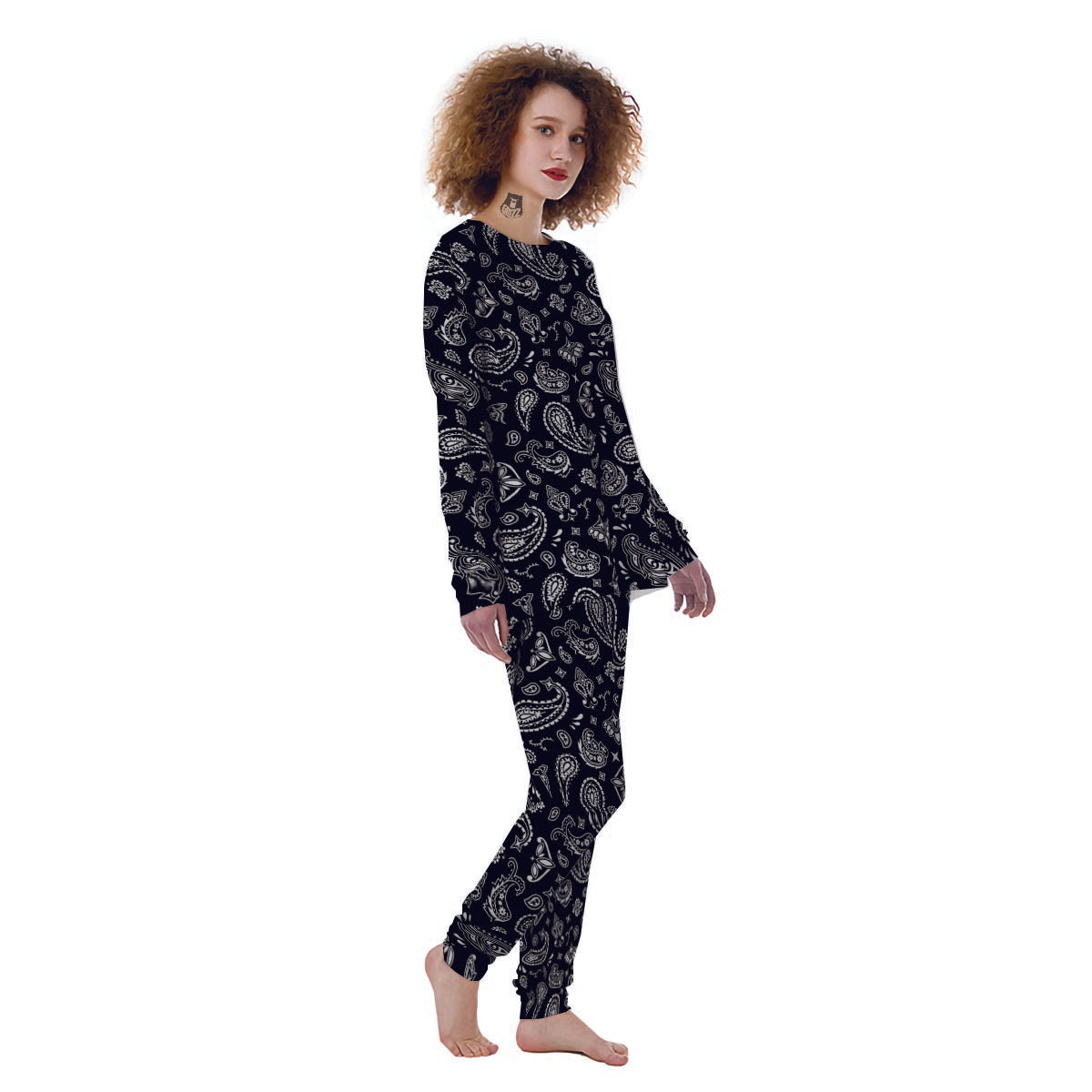 Black Bandana Women's Pajamas-grizzshop