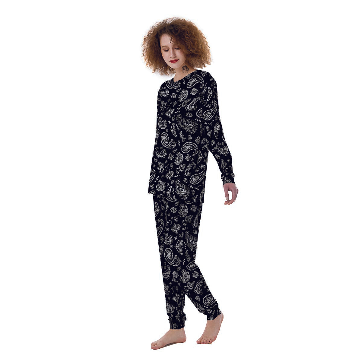 Black Bandana Women's Pajamas-grizzshop