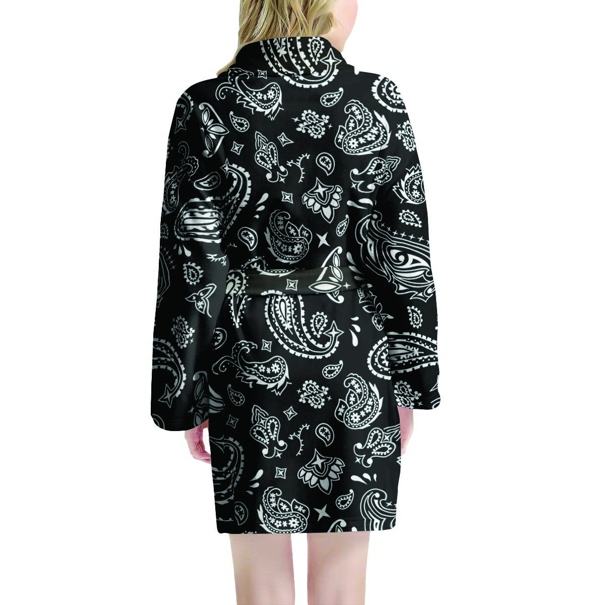 Black Bandana Women's Robe-grizzshop