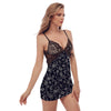 Black Bandana Women's Sexy Night Dress-grizzshop