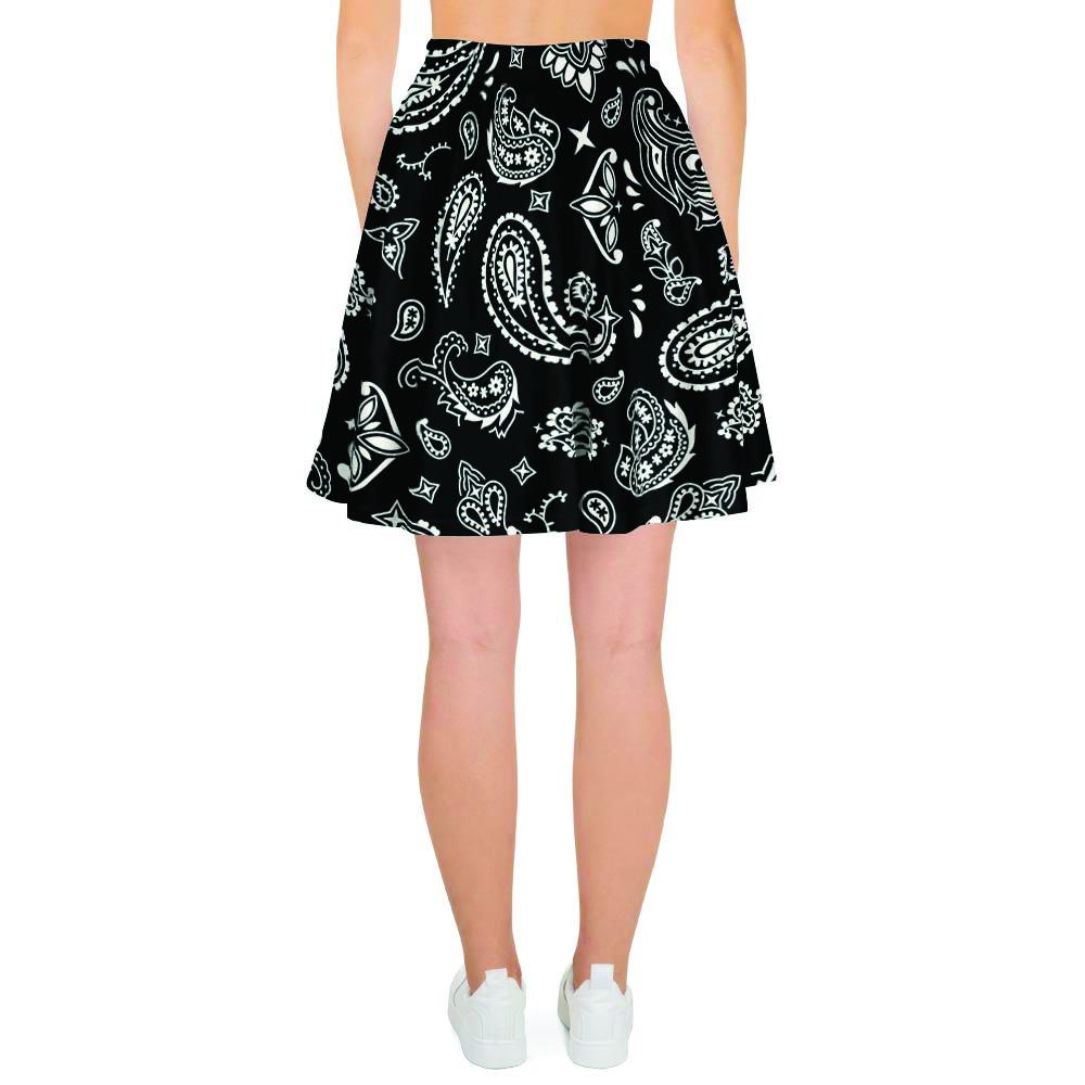 Black Bandana Women's Skirt-grizzshop