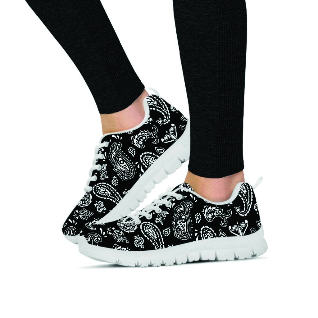 Black Bandana Women's Sneakers-grizzshop