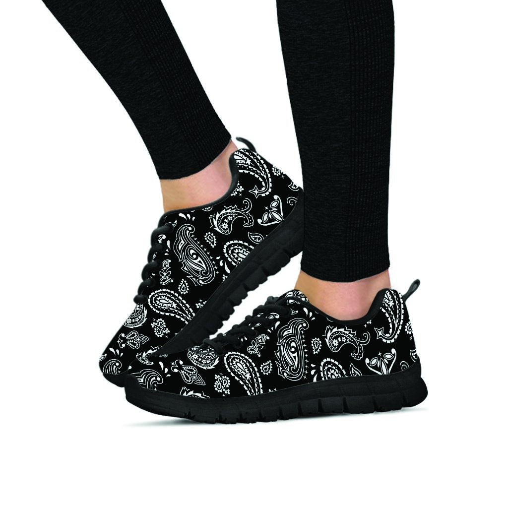 Black Bandana Women's Sneakers-grizzshop