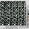 Black Bigfoot Pattern Print Bathroom Shower Curtain-grizzshop