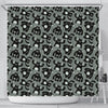 Black Bigfoot Pattern Print Bathroom Shower Curtain-grizzshop