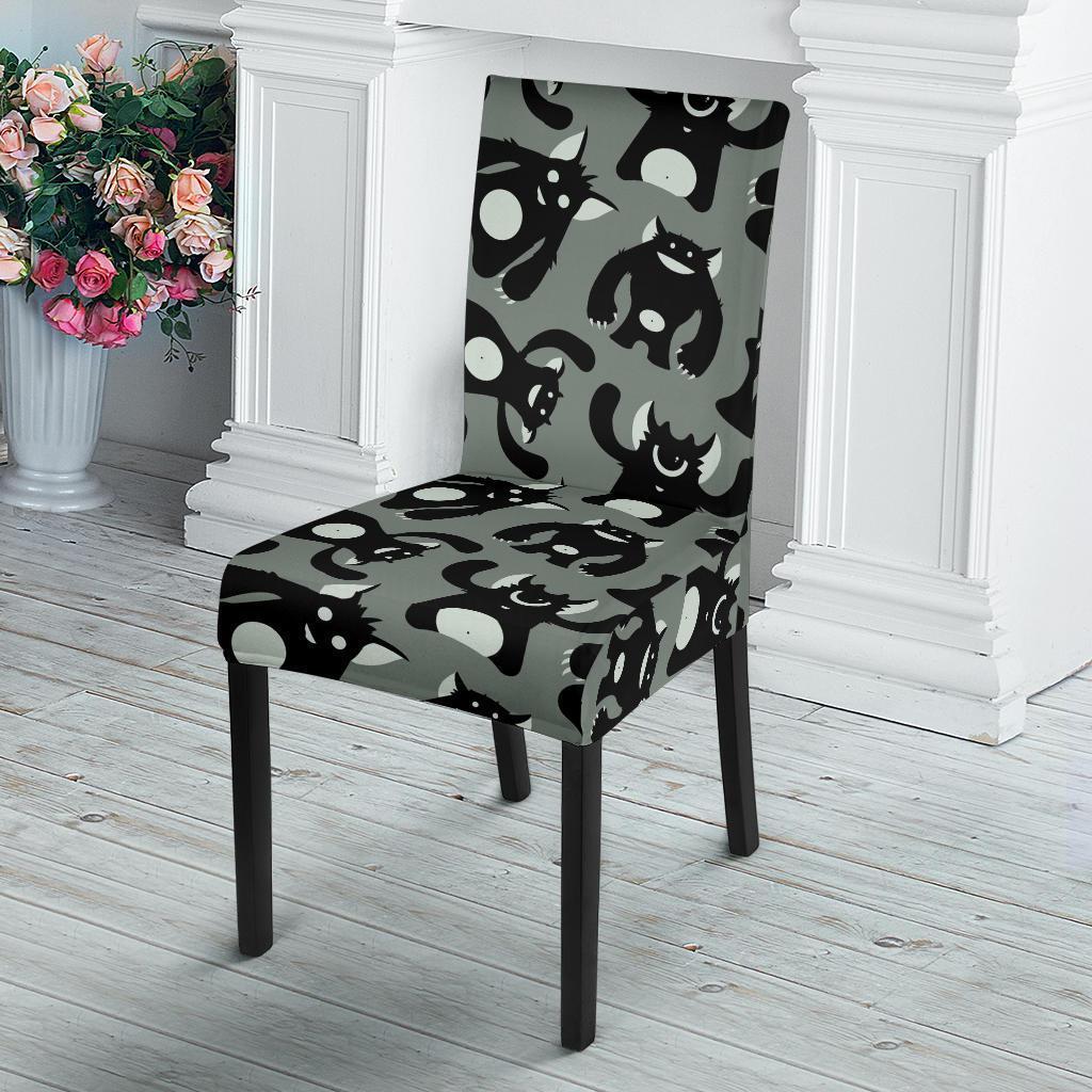 Black Bigfoot Pattern Print Chair Cover-grizzshop