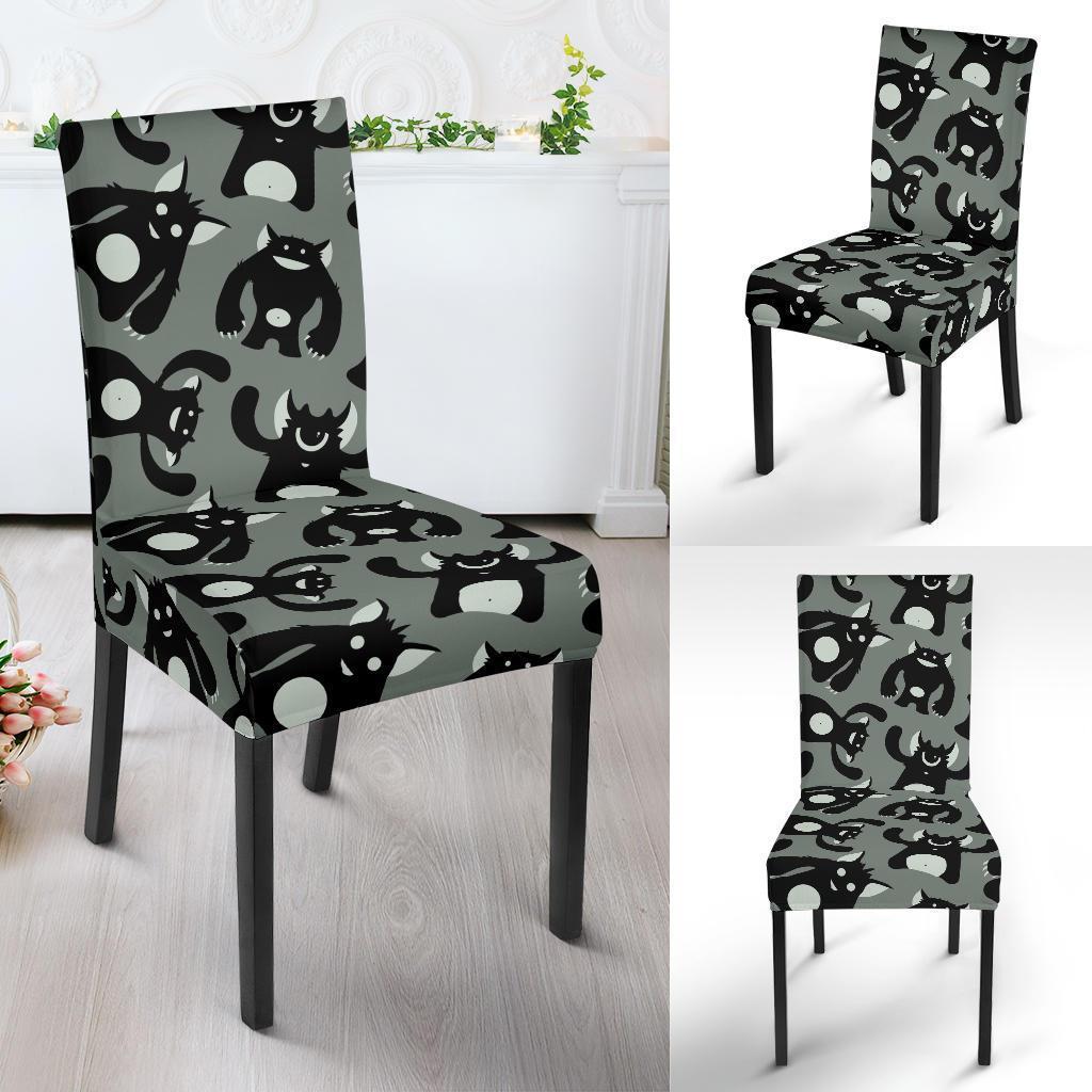 Black Bigfoot Pattern Print Chair Cover-grizzshop