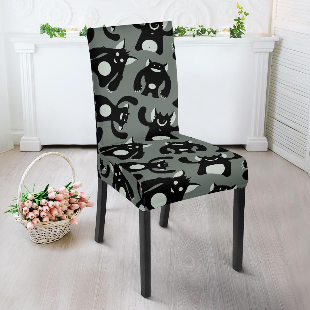 Black Bigfoot Pattern Print Chair Cover-grizzshop