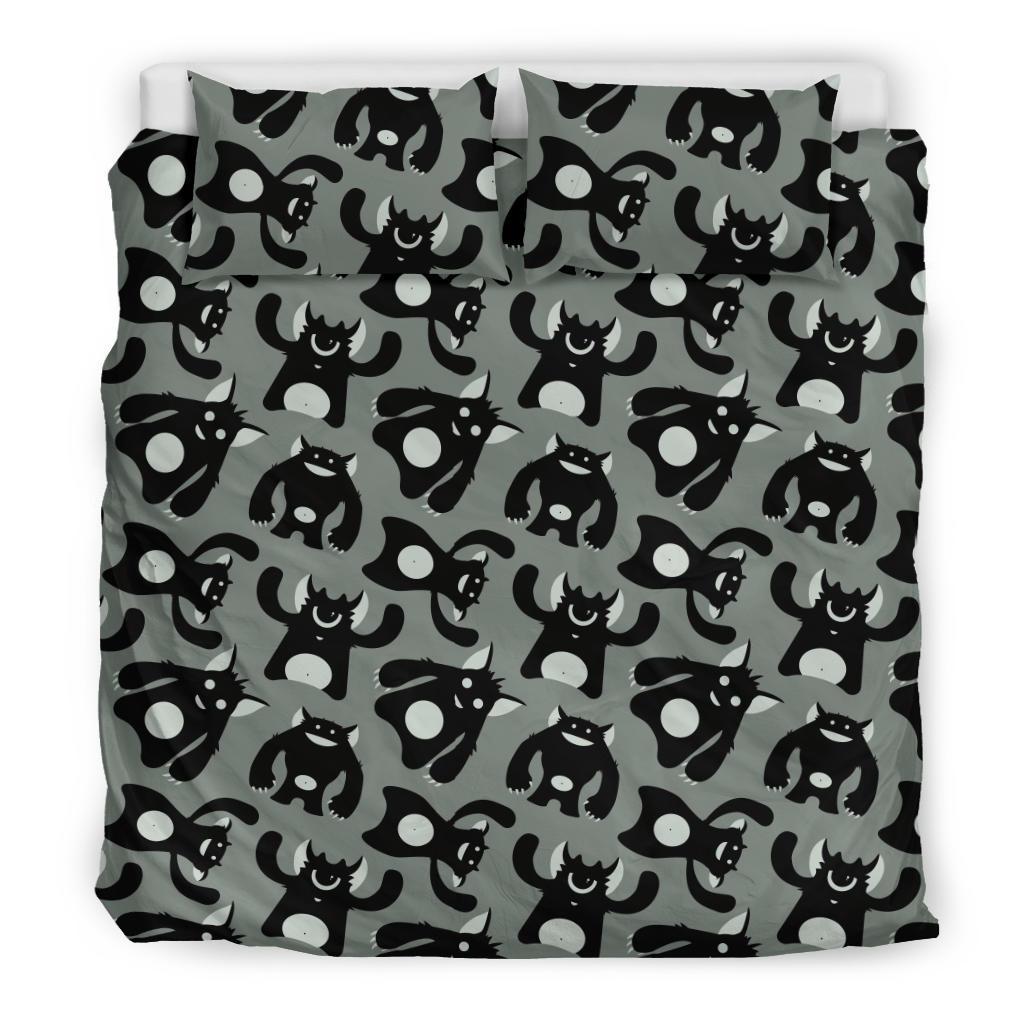 Black Bigfoot Pattern Print Duvet Cover Bedding Set-grizzshop