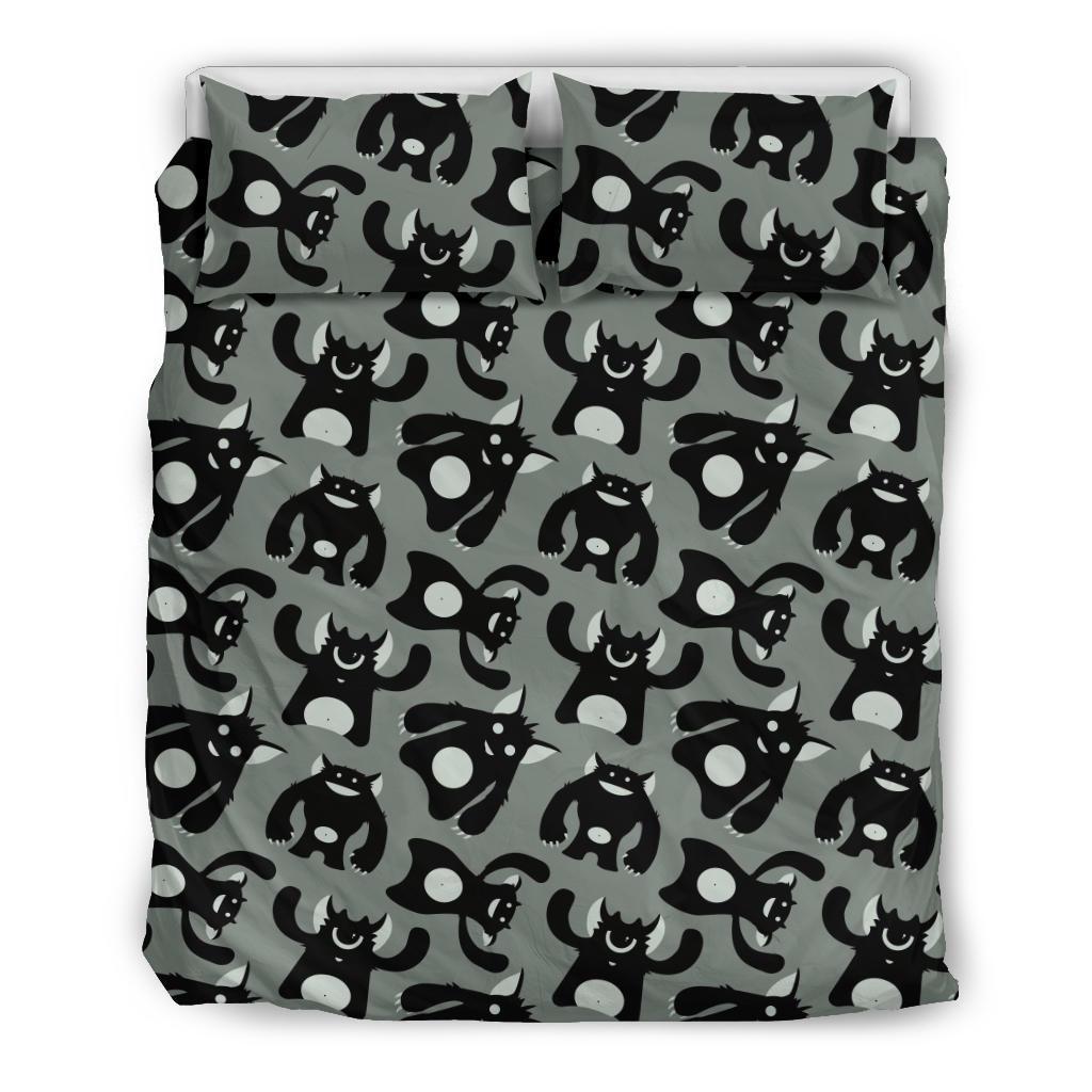 Black Bigfoot Pattern Print Duvet Cover Bedding Set-grizzshop