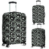 Black Bigfoot Pattern Print Luggage Cover Protector-grizzshop