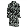 Black Bigfoot Pattern Print Men Long Robe-grizzshop