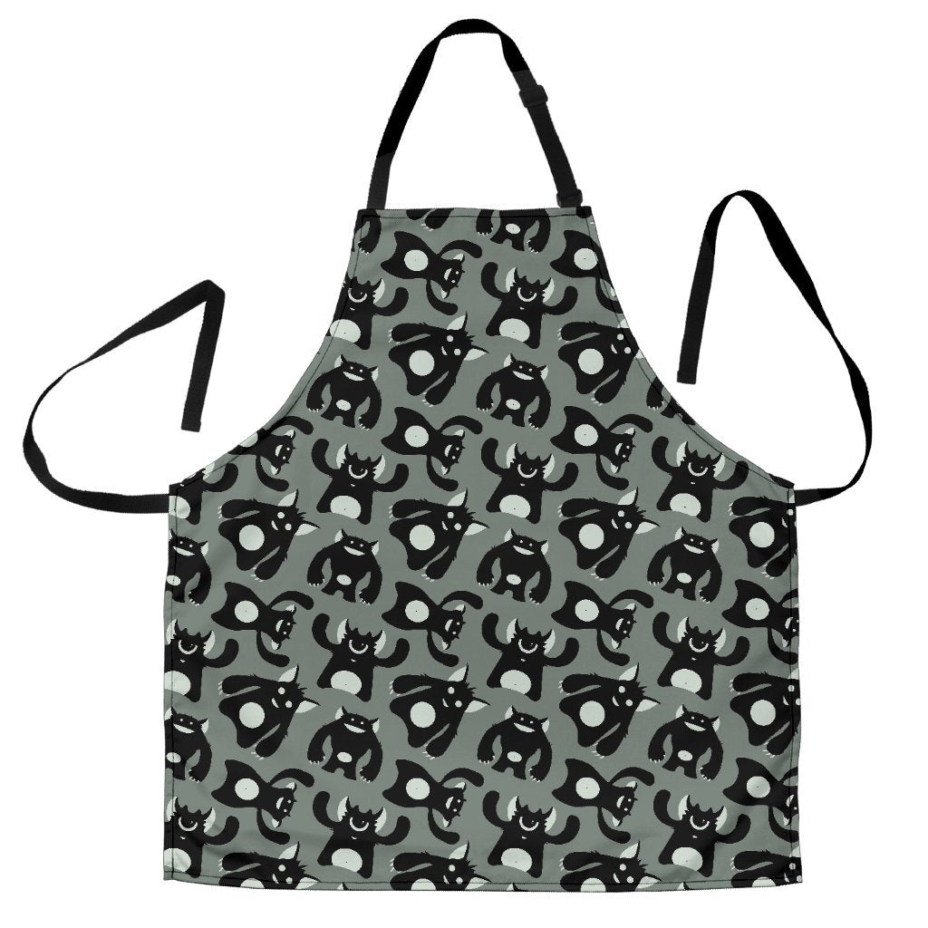 Black Bigfoot Pattern Print Men's Apron-grizzshop